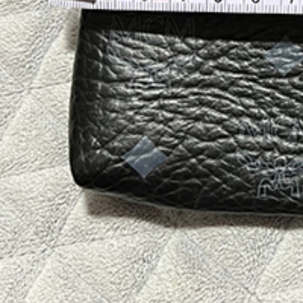 MCM-VISETOS Black Leather Pouch/ Wristlet NWOT - Picture 9 of 9